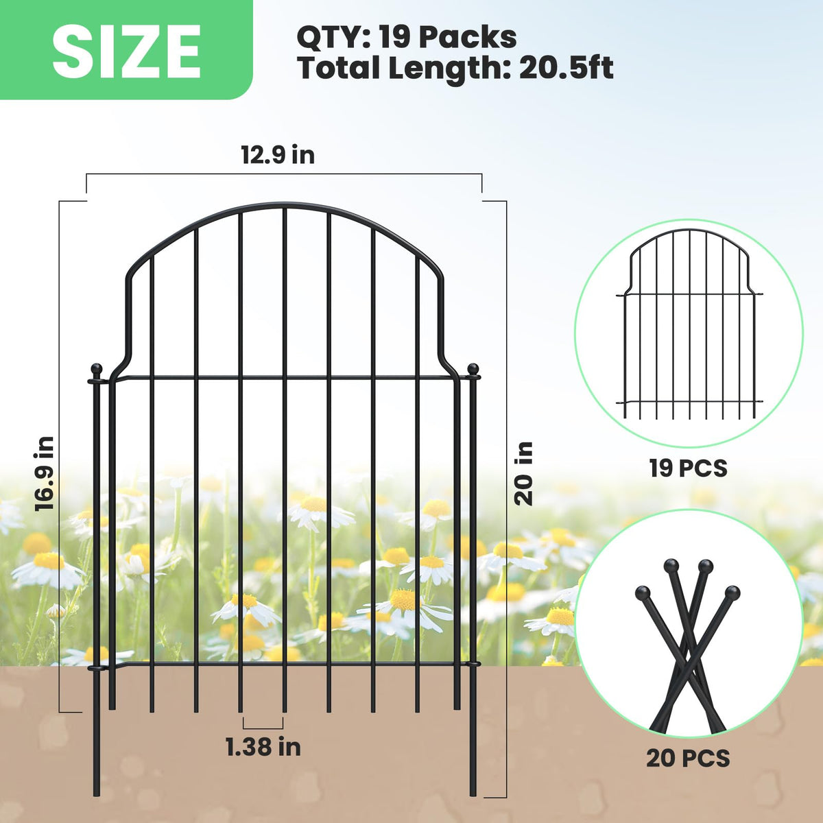 Tivray arched metal border panel enhances garden aesthetics while defining boundaries.