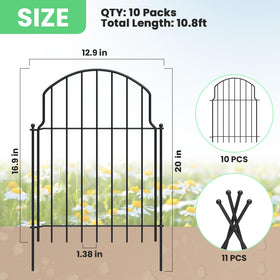 Tivray decorative garden fence arch border adds elegant edge to flower beds
