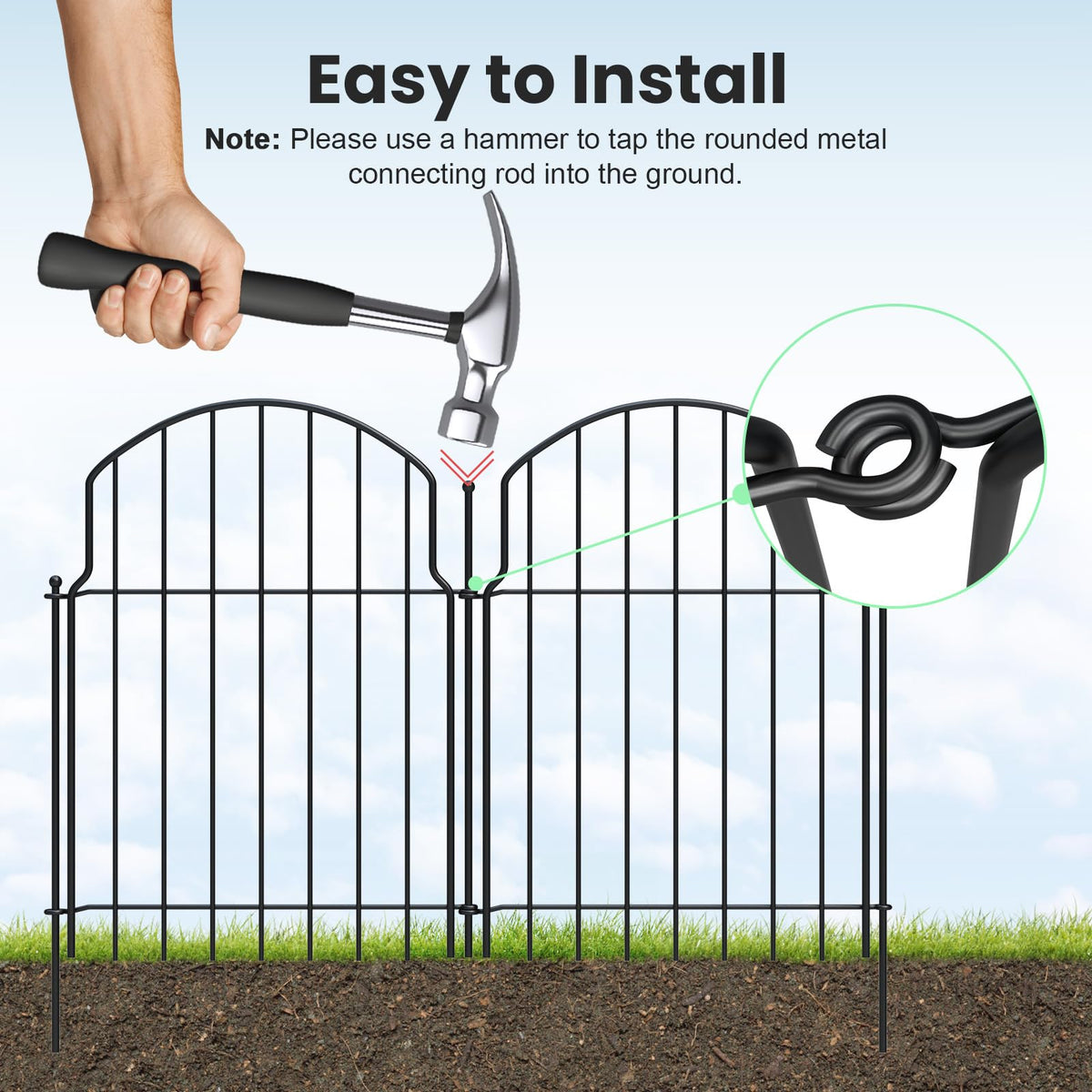 Tivray rustproof coating keeps the fence looking new through seasons.