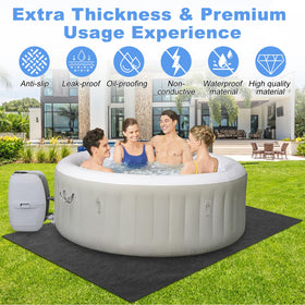 TIXANF hot tub mat easy to install and simple cleaning.