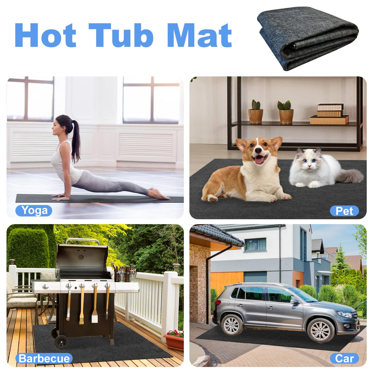 TIXANF hot tub mat doubles as cushions for outdoor furniture.