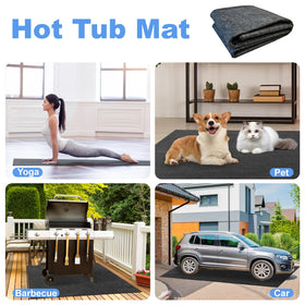 TIXANF hot tub mat doubles as cushions for outdoor furniture.