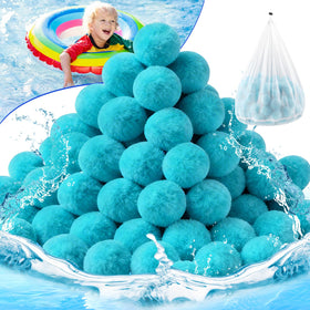 TIXANF pool filter balls close-up showing enhanced filtration for clear water.