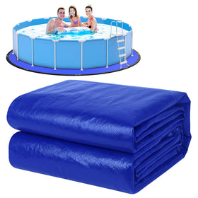 TIXANF round pool ground cloth with flat bottom provides cushioned protection.