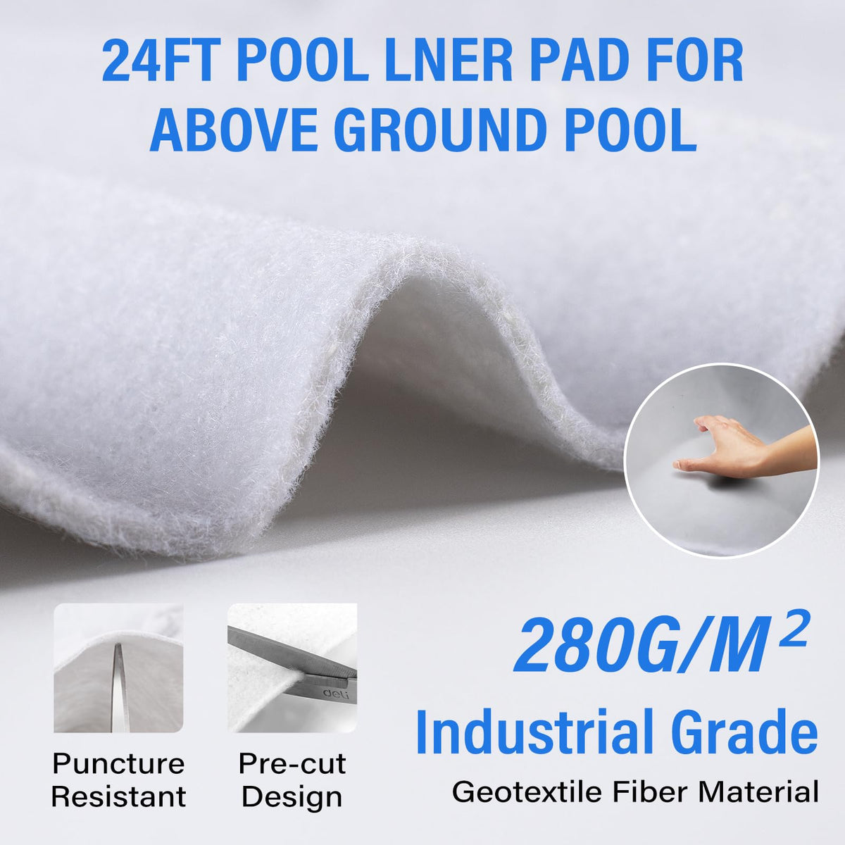 TIXANF seamless double-density pad side view for soft underfoot and light-blocking.