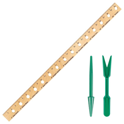 Tizee foldable plant ruler showing folded design for easy storage