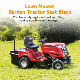 TJHSM lawn mower seat black bolt hole configurations enable flexible mounting.