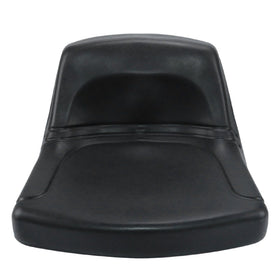 TJHSM lawn mower seat black front view offers comfortable replacement during long mowing sessions.