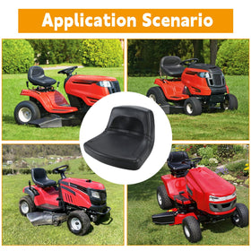 TJHSM lawn mower seat black packaging included indicates ready-to-install replacement.