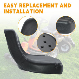 TJHSM lawn mower seat black steel pan ensures balanced support during operation.