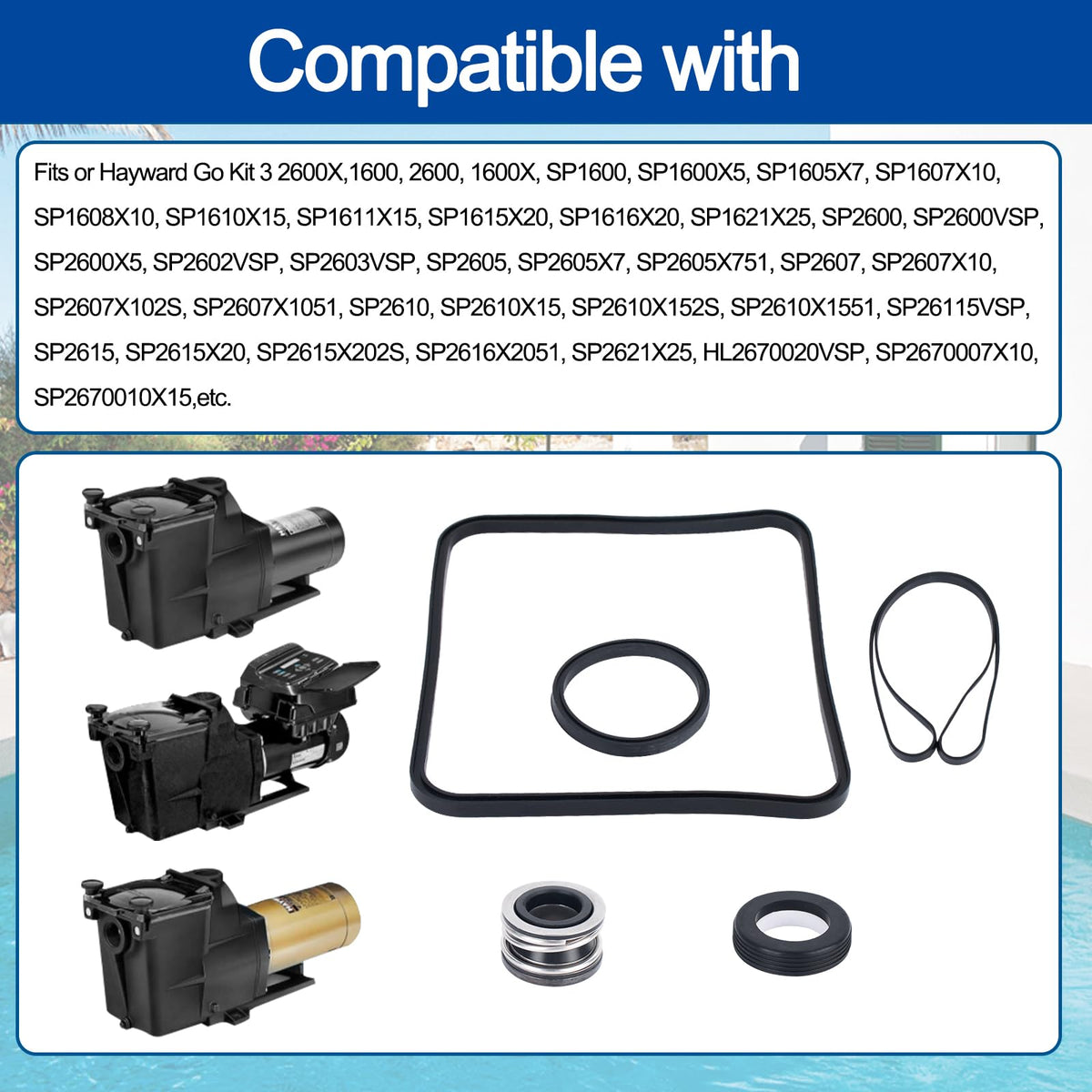 TJUNSENHARSH housing gasket for SP2600 supports secure pump assembly