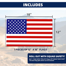 TKBEAM double-sided whip flag designed for dune exploration and elevated signal