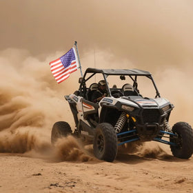TKBEAM dune flag 12x18 inches enhances visibility on desert runs