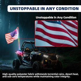 TKBEAM durable flag set for ATVs, Jeeps, and sand buggies