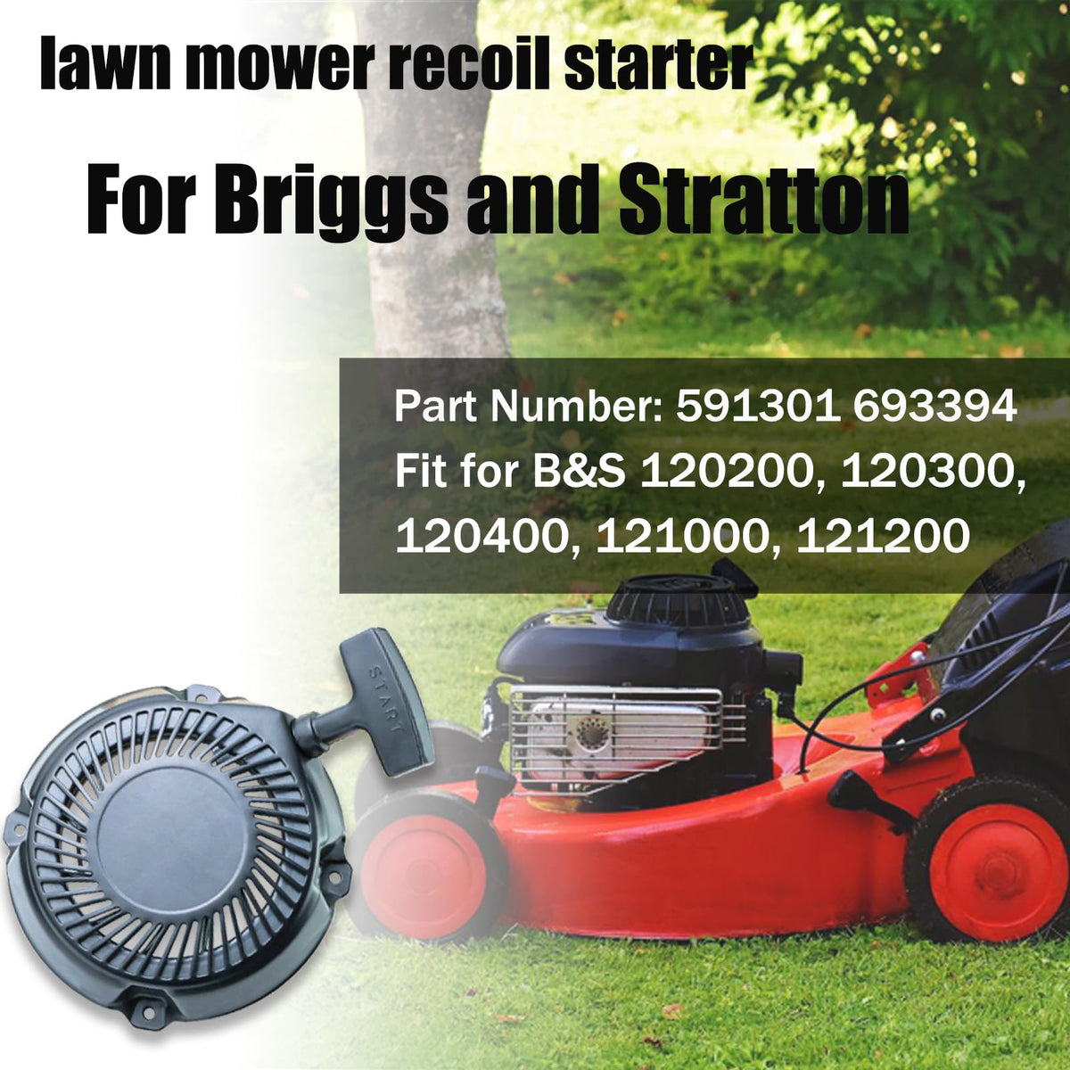 Installation guide image helps users replace a recoil starter
