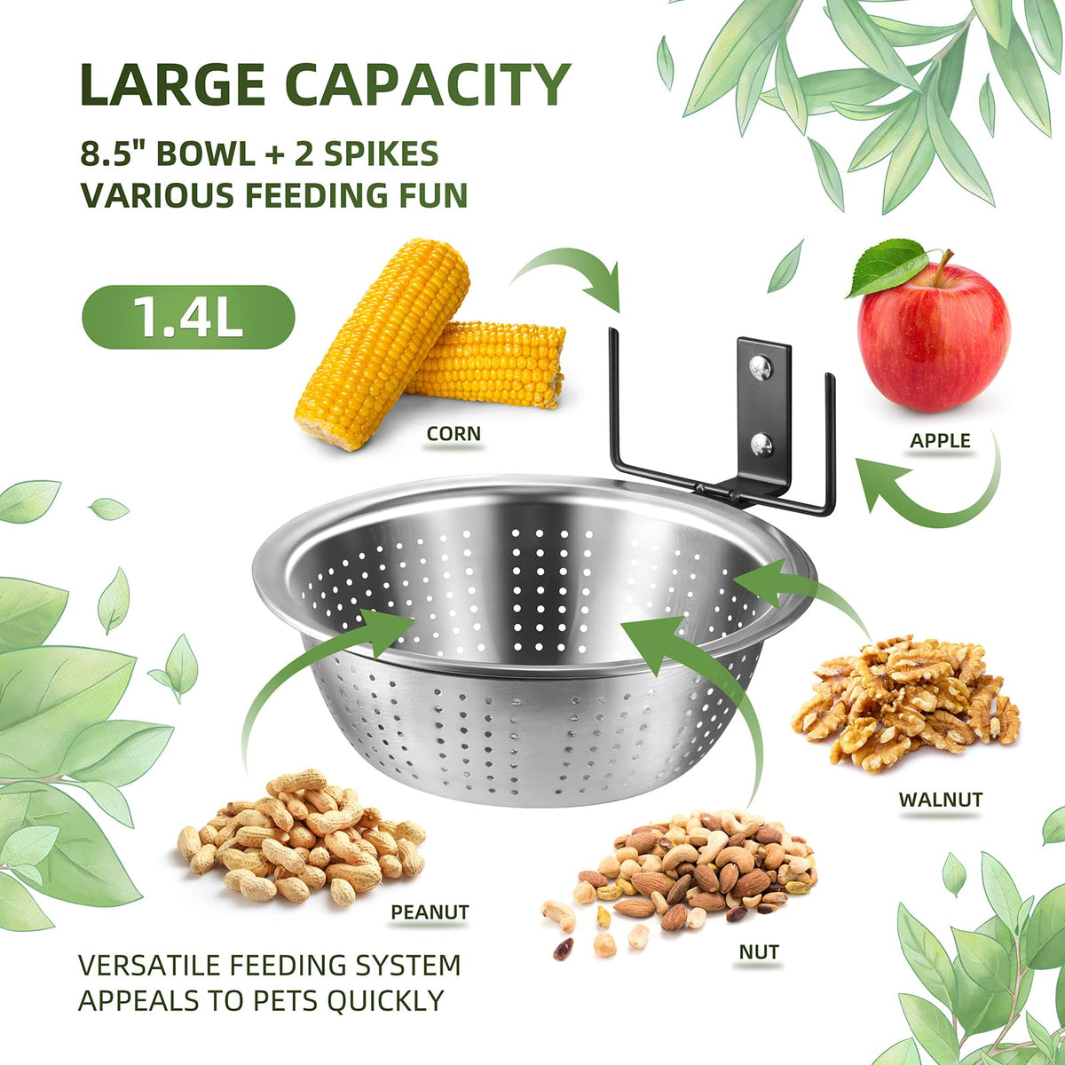 TKMSV drainage bowl prevents waterlogging, keeping snacks fresh.