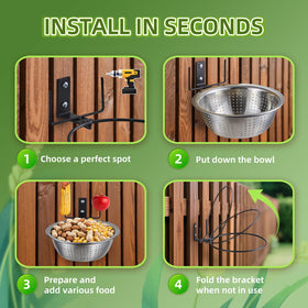 TKMSV easy-install feeder on a tree or fence for wildlife.
