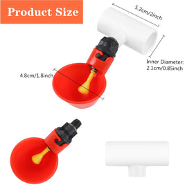Tkocisa PVC tee connection enables tool-free installation for poultry waterer