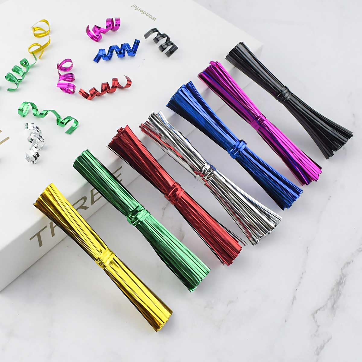 TKYPZY bag twist ties in red perfect for party favors and gift wrapping.
