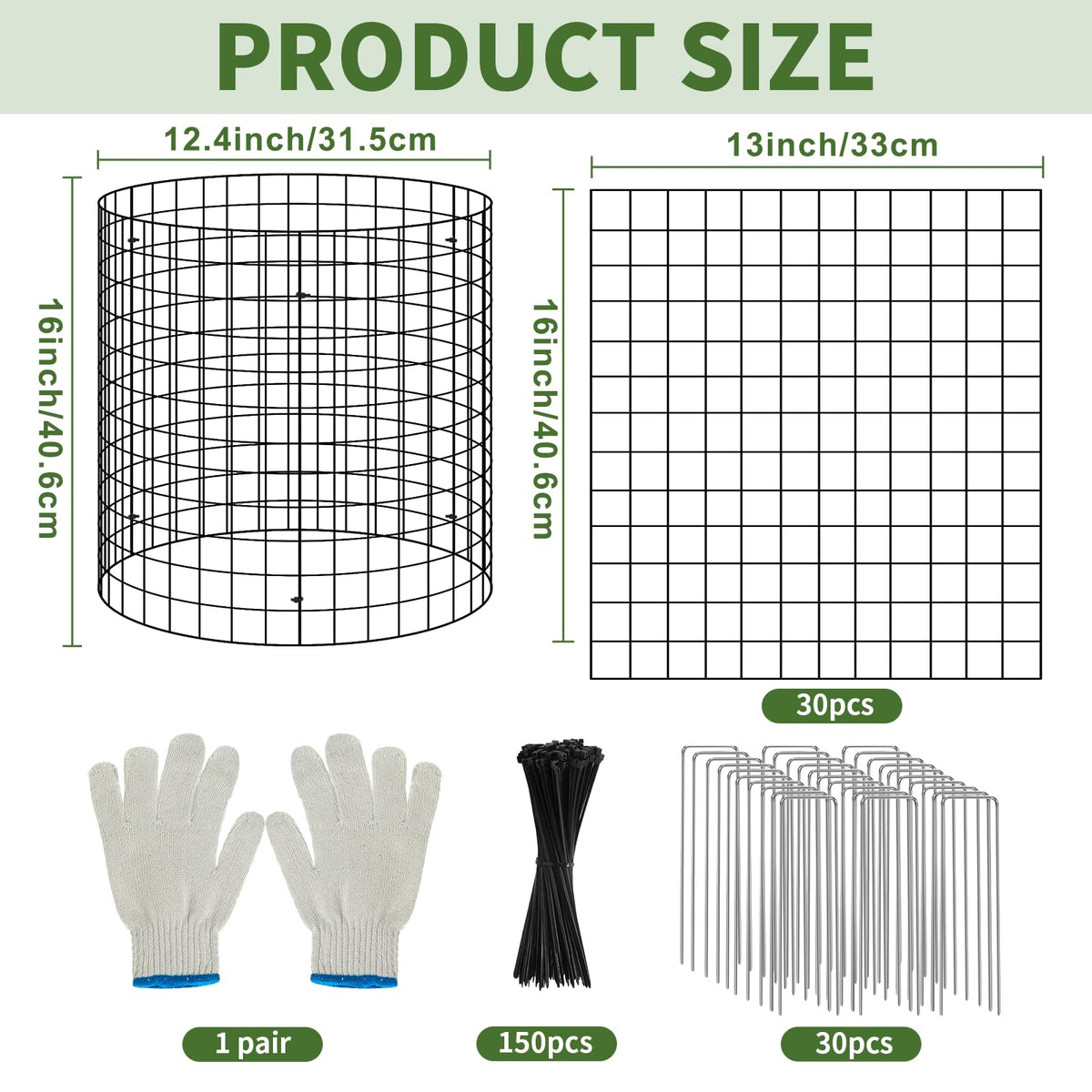 Tldcdte 10-pack metal mesh cages protect plants during outdoor season.