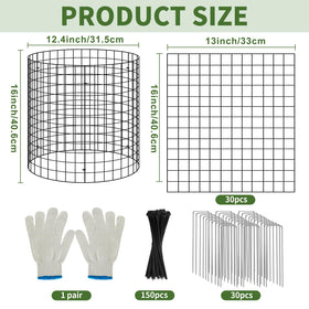 Tldcdte 10-pack metal mesh cages protect plants during outdoor season.