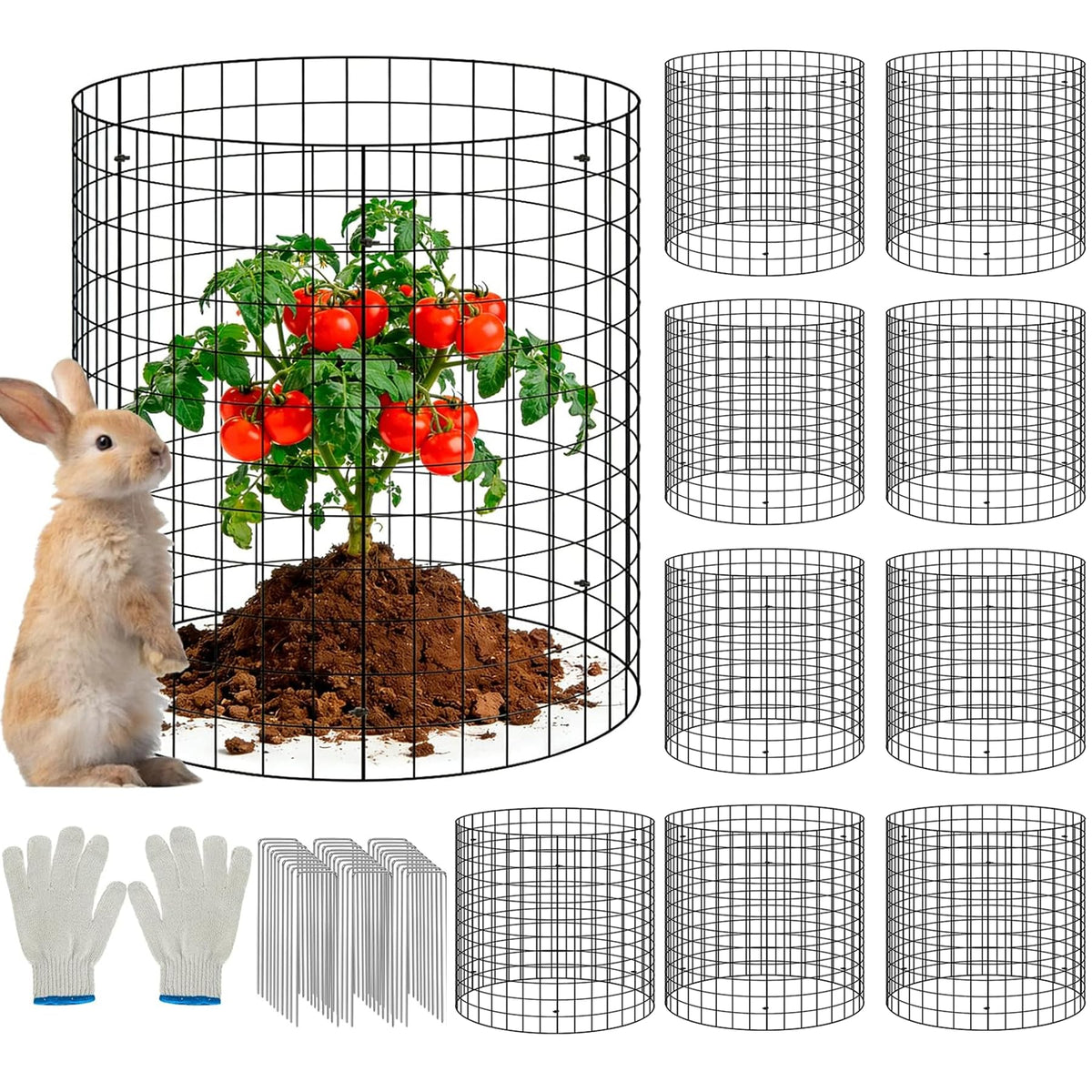 Tldcdte plant cage kit panels protecting vegetables and flowers from nibbling wildlife.