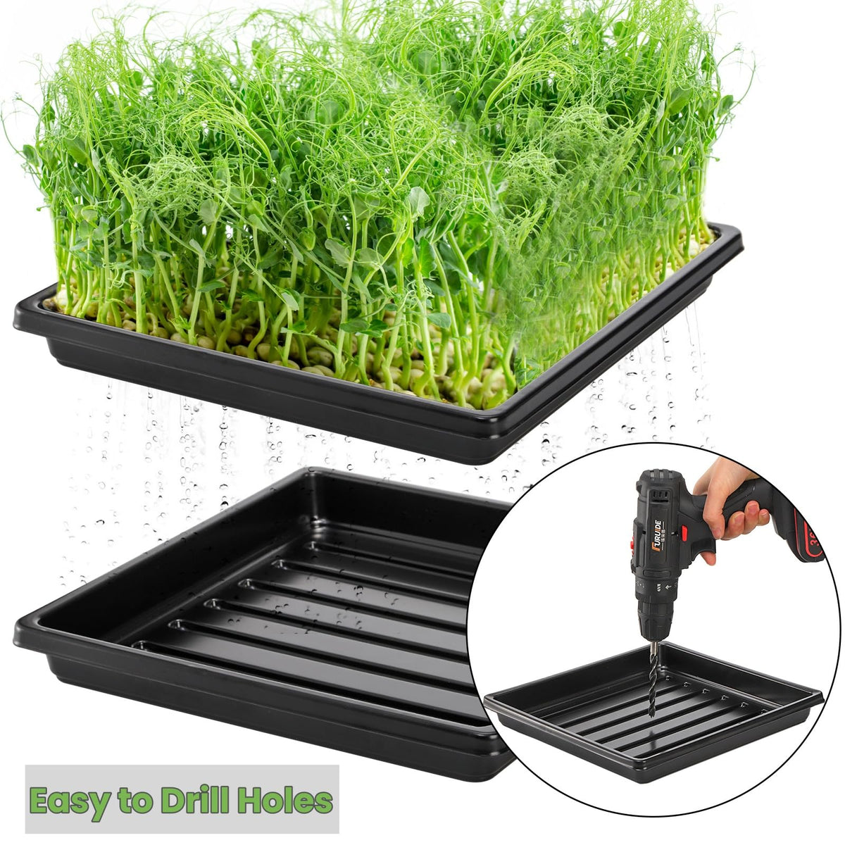 Durable Tlence tray with thick plastic for outdoor use.
