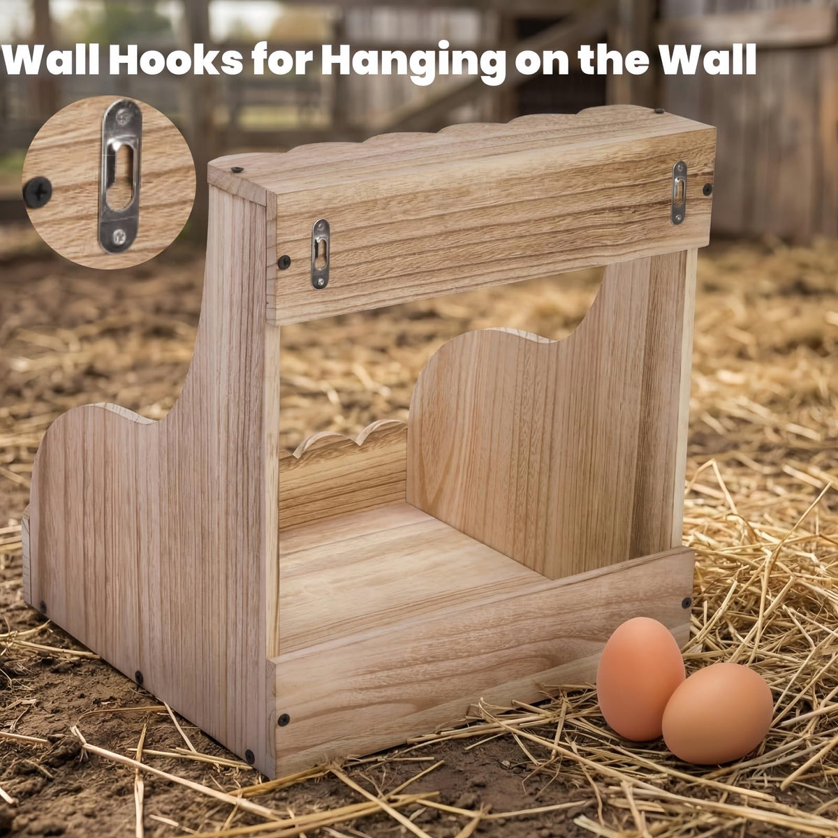 Tlence paulownia wood nesting box close-up showing sturdy, lightweight material.