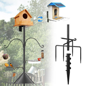 Tlsiod bird feeder pole with 93-inch length offering adjustable height for optimal viewing