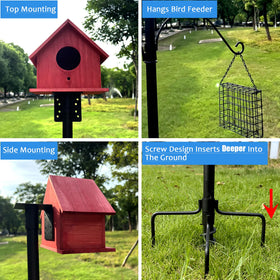 Tlsiod outdoor stand suitable for hanging feeders, plants, or decorative items