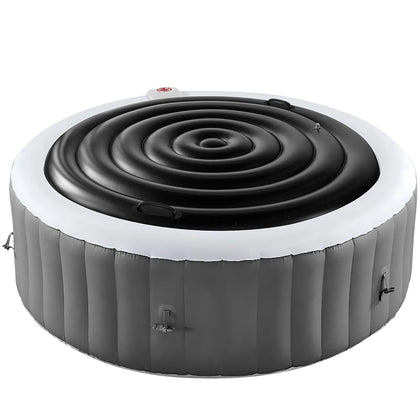 Tlswshsy 5-4ft round inflatable hot tub cover preserves heat for warmer soaks