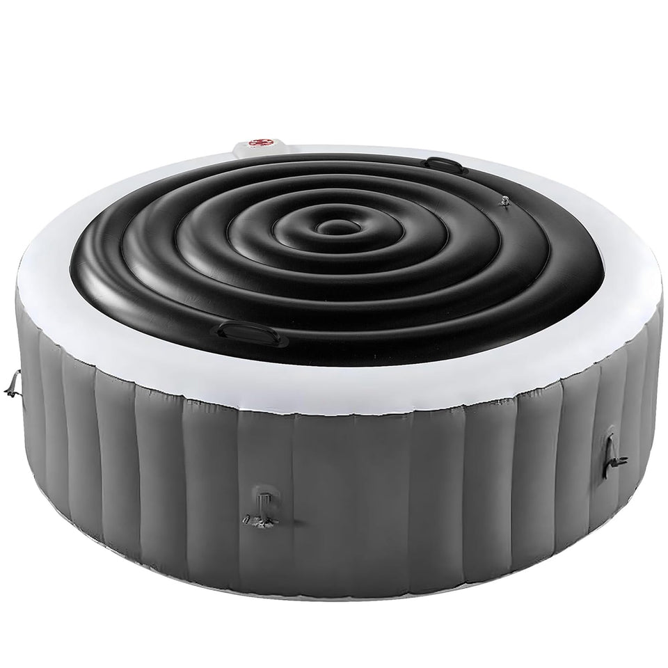 Tlswshsy 5-4ft round inflatable hot tub cover preserves heat for warmer soaks