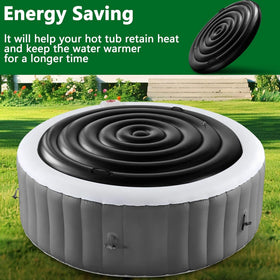Tlswshsy black heat-retention lid enhances bath comfort during chilly nights