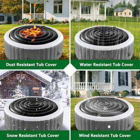 Tlswshsy debris-filtering cover reduces dust and edge condensation around your tub