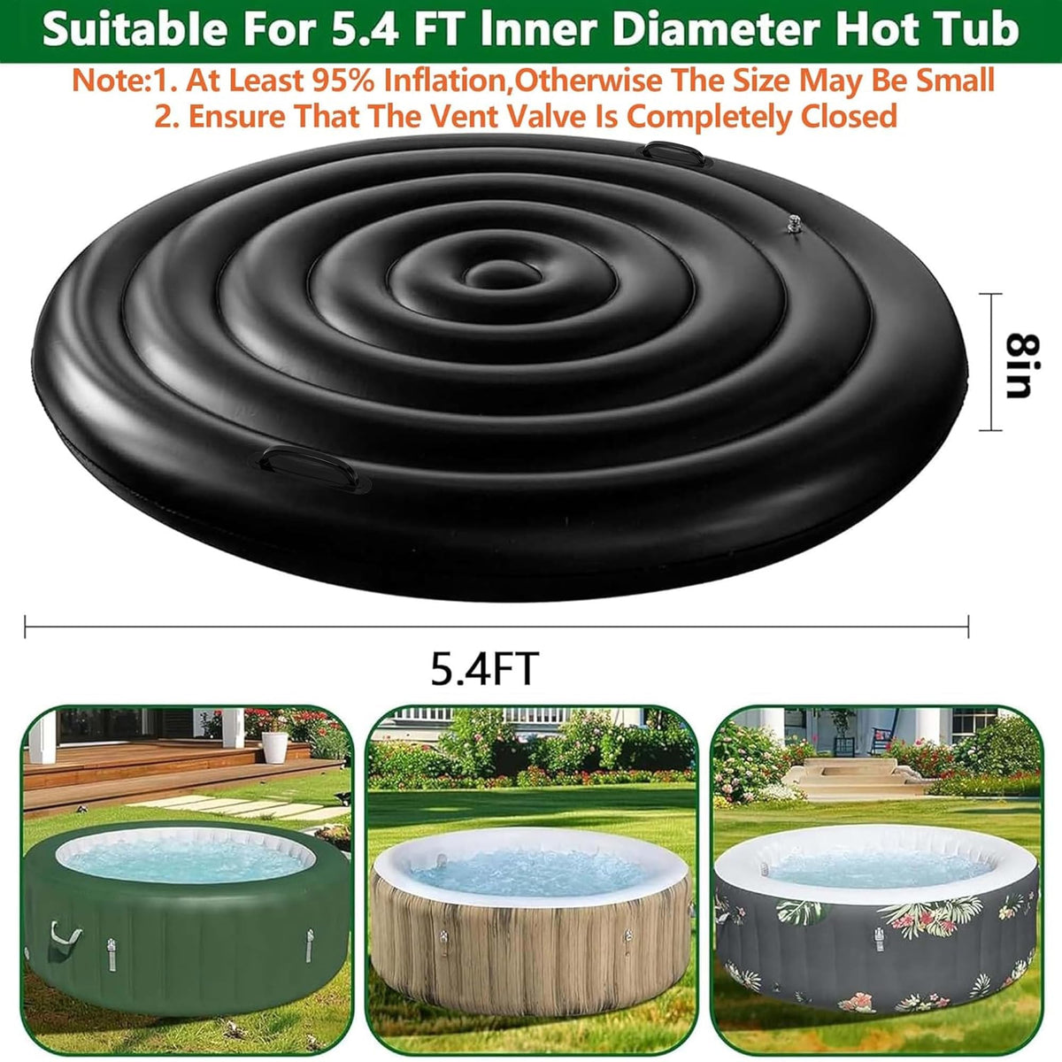Tlswshsy energy-saving lid keeps outdoor tubs cleaner by blocking debris and wildlife