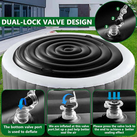 Tlswshsy PVC cover is waterproof and durable for outdoor hot tub protection