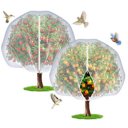 TMFsode fruit tree netting 6x6 ft over blueberries protects from birds while letting sun through.