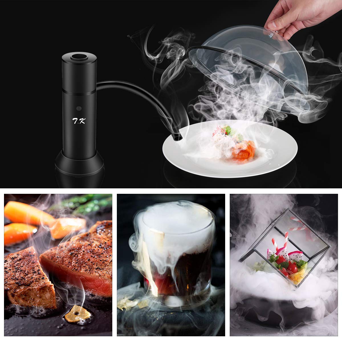 TMKEFFC Smoking Gun adds smoky aroma to cocktails and cheeses.