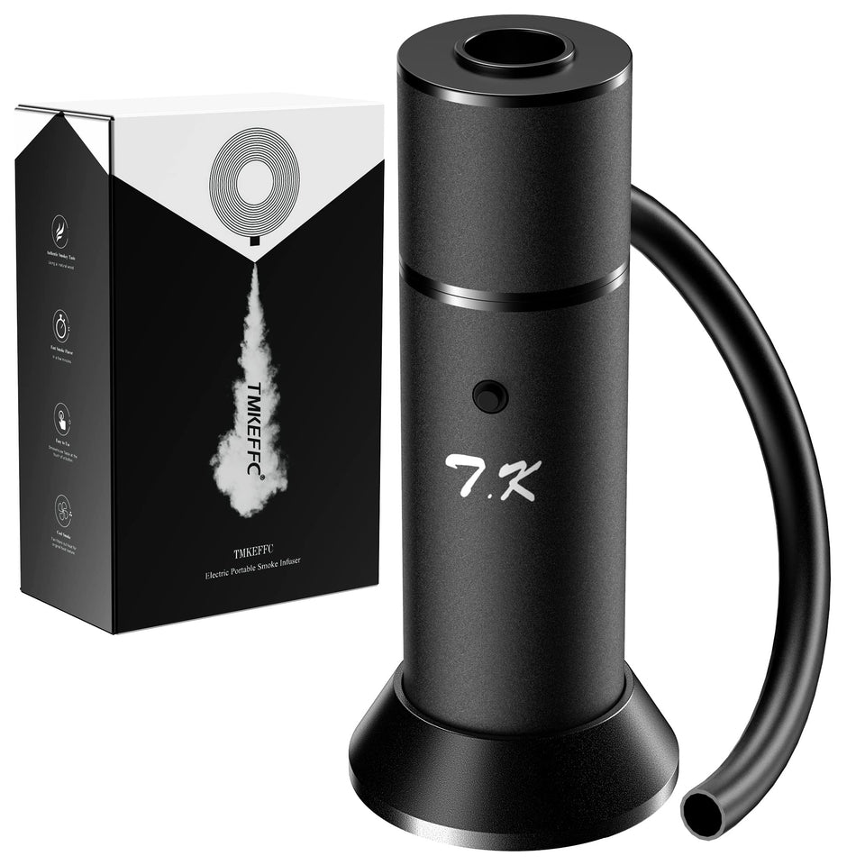 TMKEFFC Smoking Gun with cup cover demonstrates natural smoke flavor for foods.
