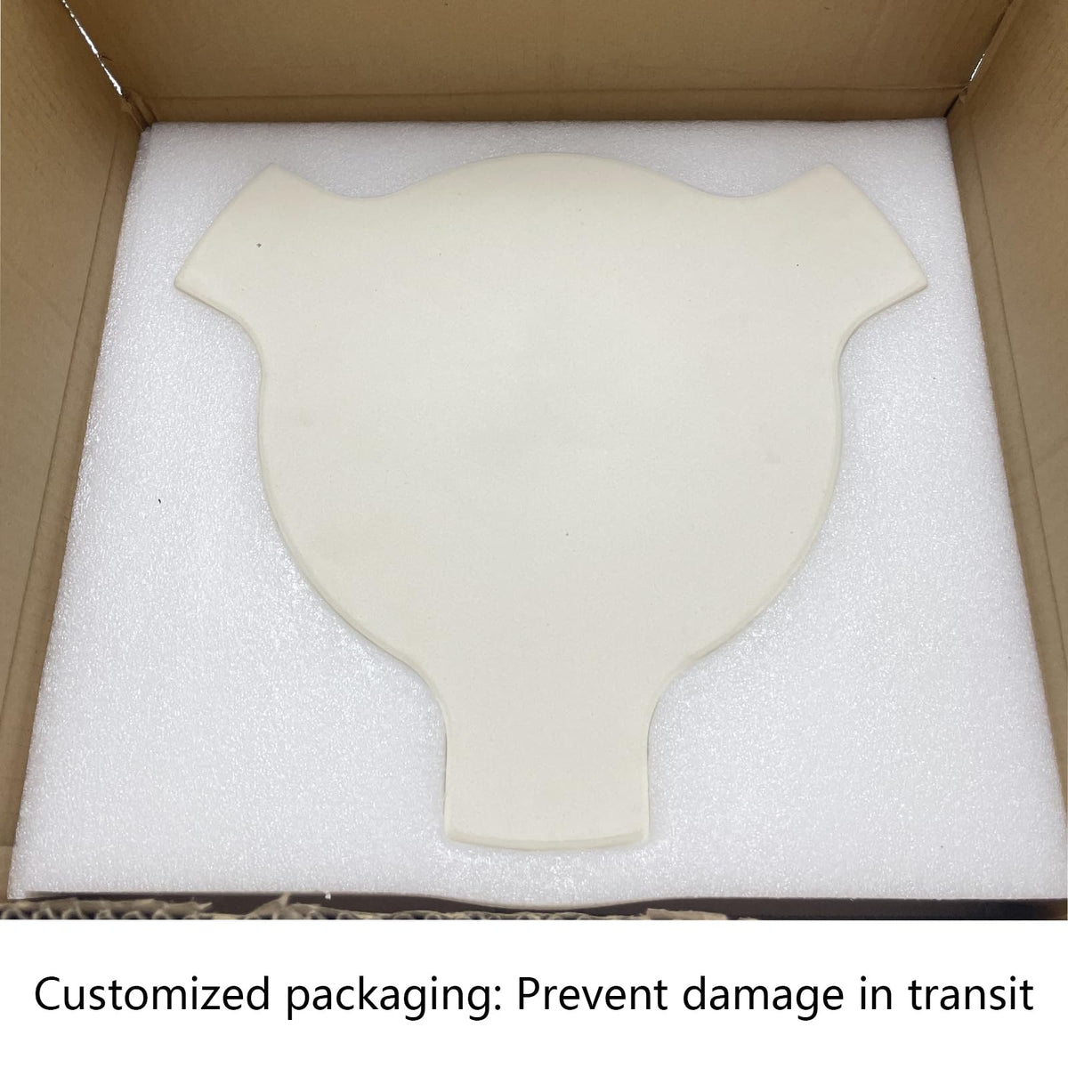 Tmozyar 18-inch outer-circle ceramic stone fits compatible grill setups.