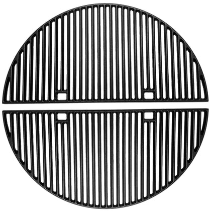 Tmozyar 24in half-moon grate for Big Green Egg XL delivers even heat for juicier grilling.