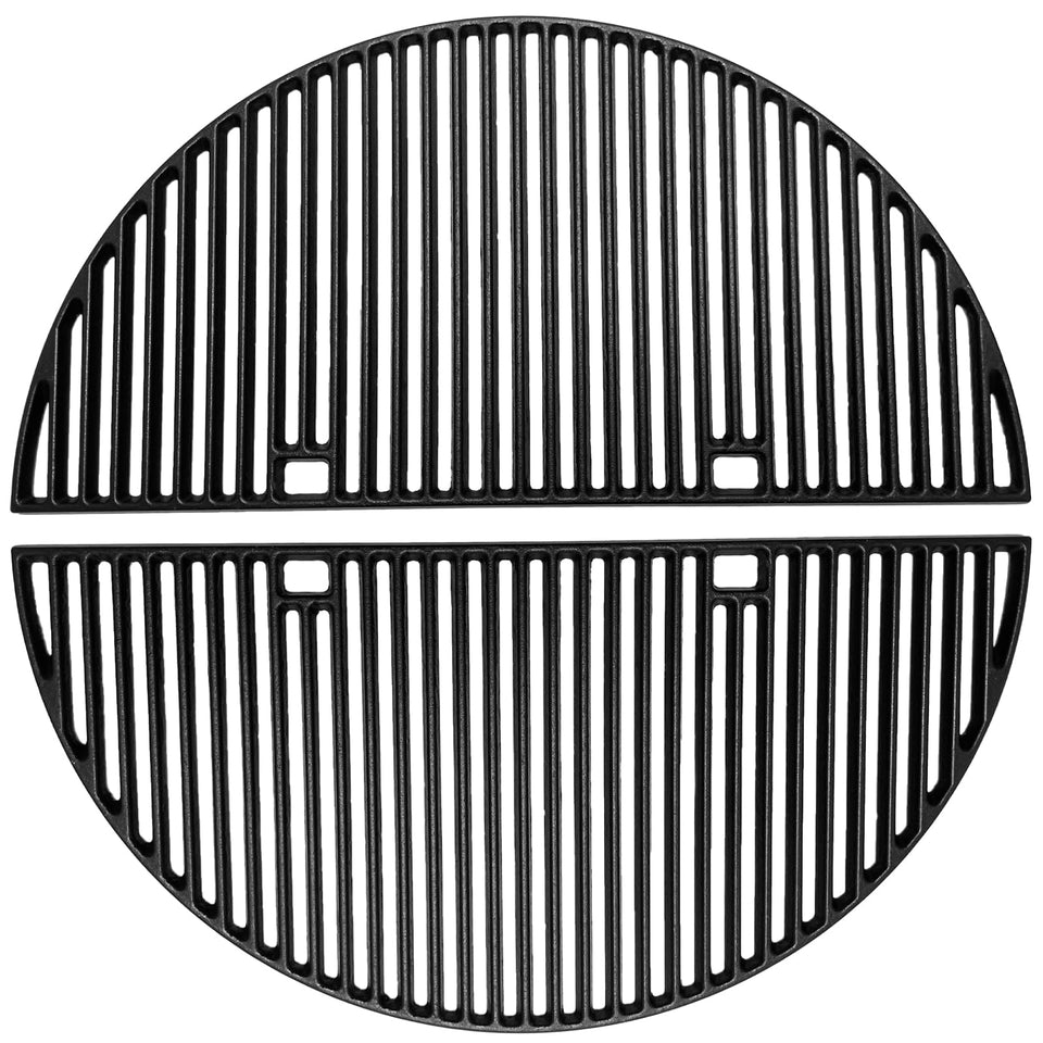 Tmozyar 24in half-moon grate for Big Green Egg XL delivers even heat for juicier grilling.