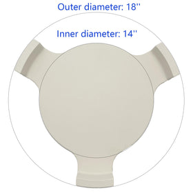 Tmozyar ceramic heat deflector with three legs for even heat on Kamado grills.