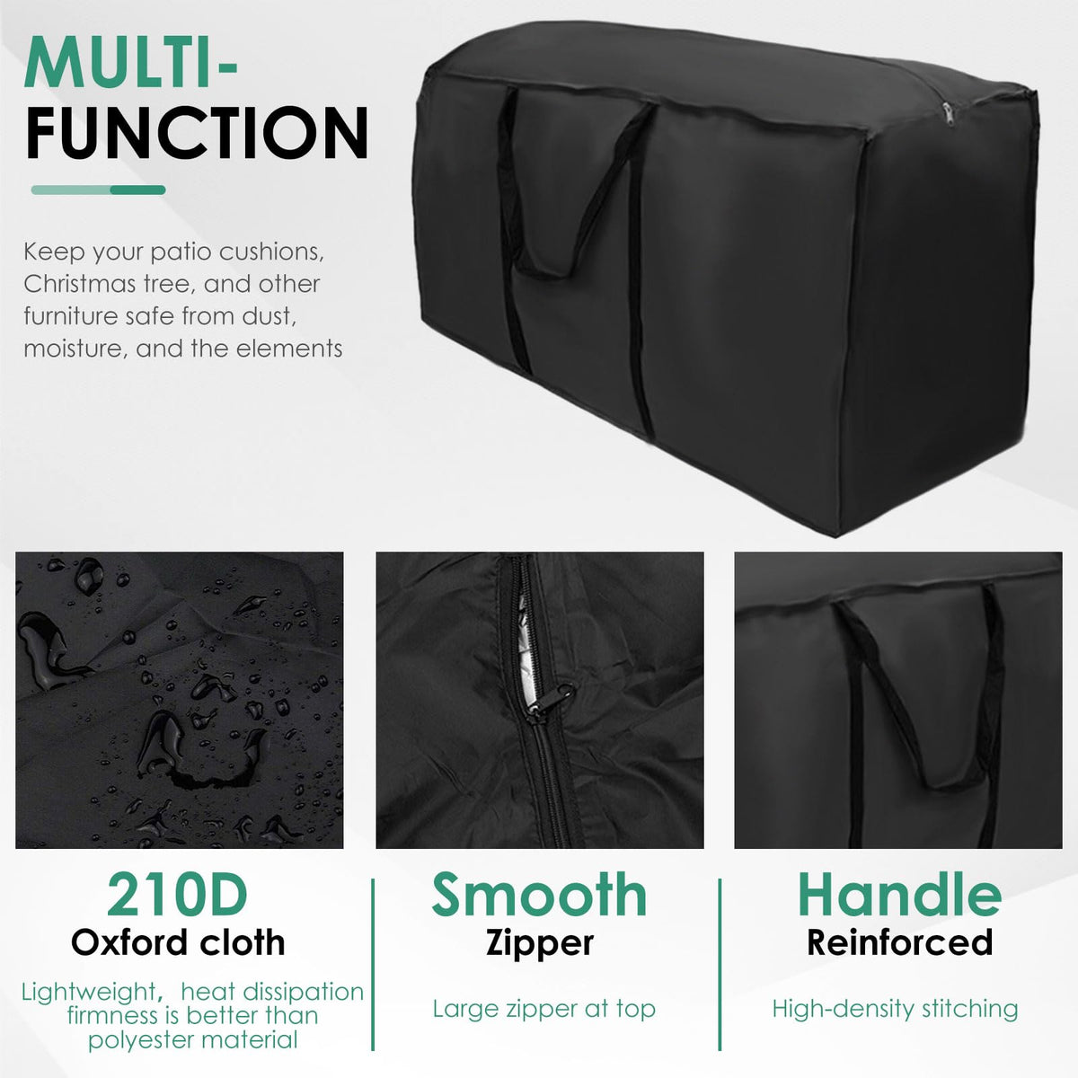 TMWEFUSC zippered closure keeps contents secure during storage
