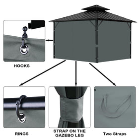 Tngan 10x12 curtain set enhances outdoor comfort and shade.