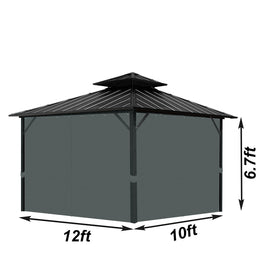 Tngan outdoor gazebo curtain water-repellent fabric protects furnishings in sunlight.