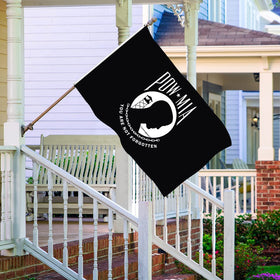 tnpun Mia Pow Flag back view showing double-sided print