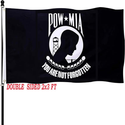 tnpun Mia Pow Flag front view with vivid outdoor colors for display