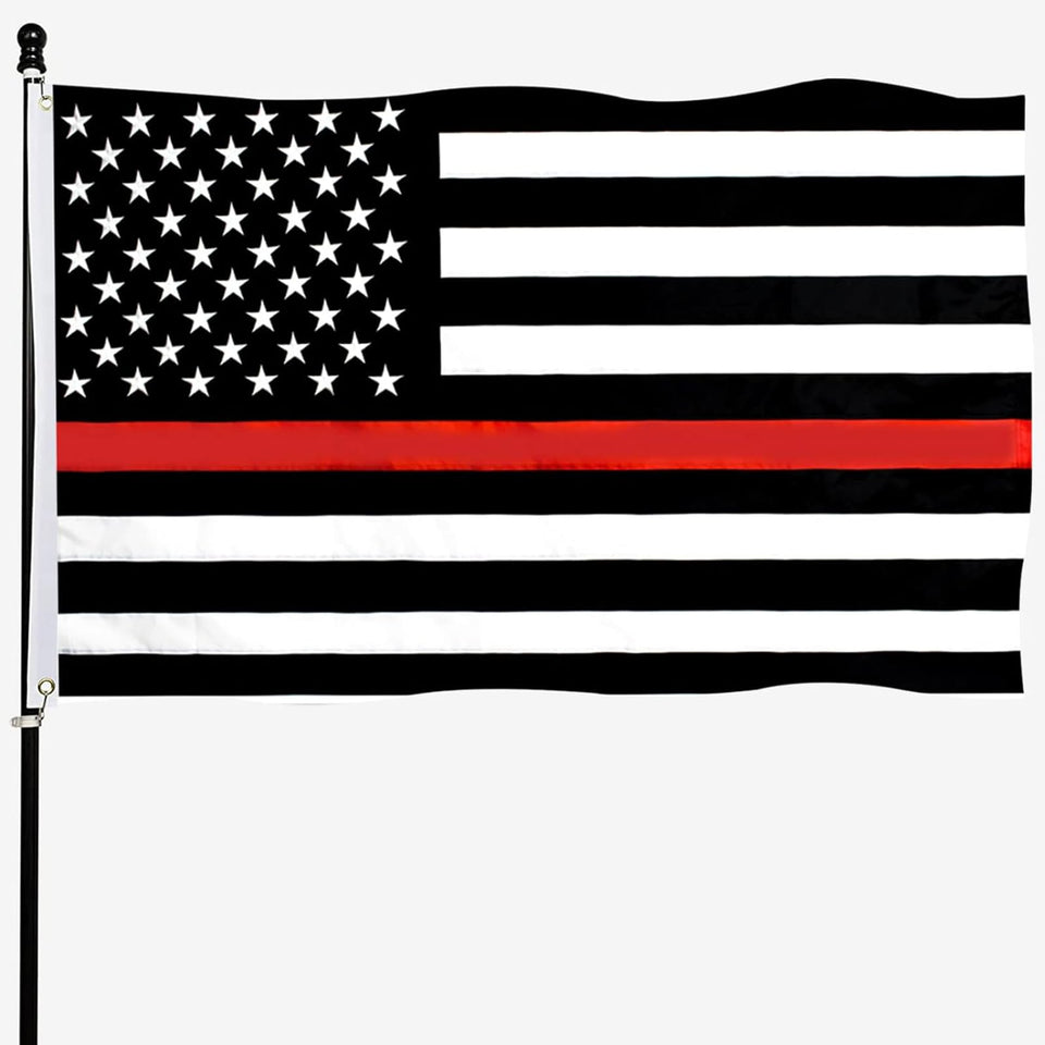 tnpun Thin Red Line Firefighter Flag 3x5 embroidery, ideal for outdoor display