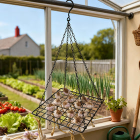 Multi-use design shown with herbs and small onions drying on Tnstbiee rack